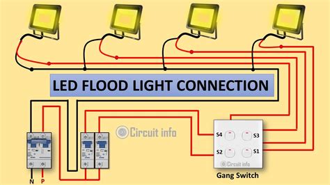 install flood light junction box|led flood light wiring diagram.